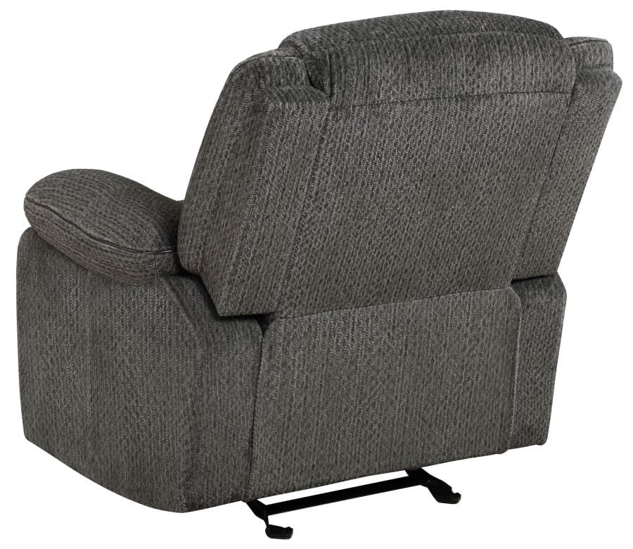 Jennings Upholstered Motion Glider Recliner Charcoal