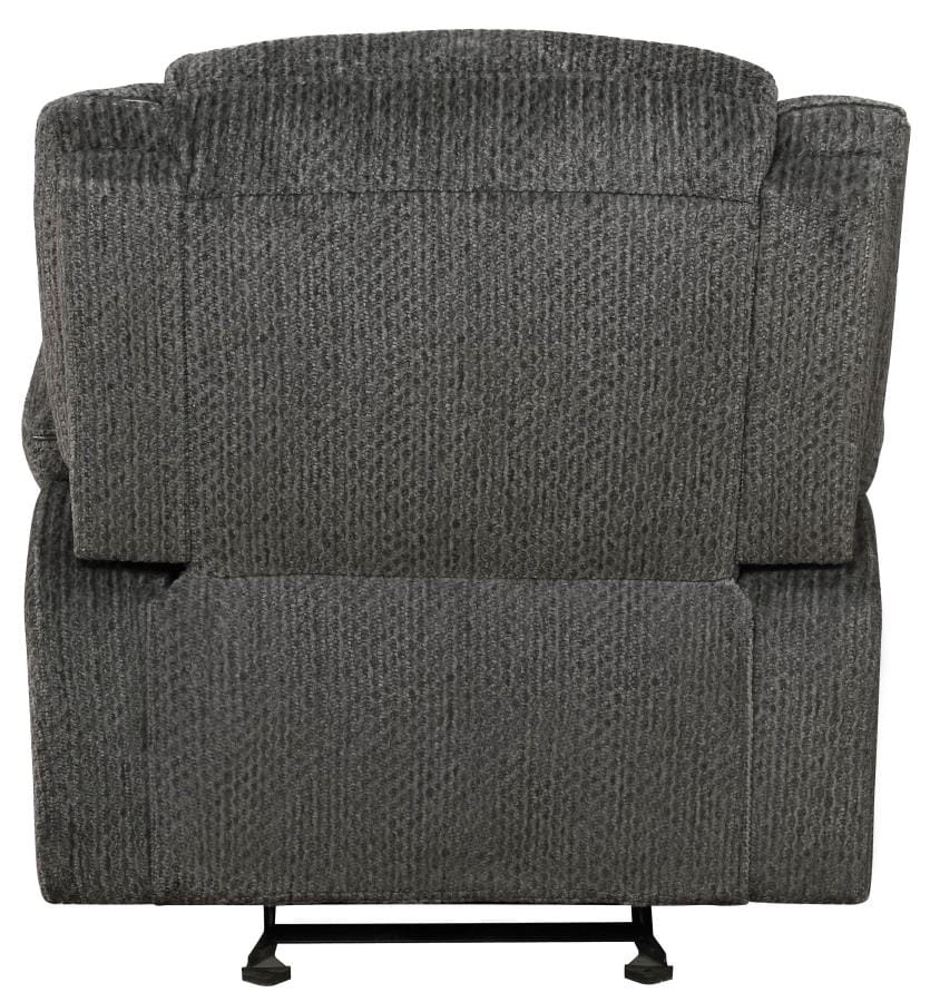 Jennings Upholstered Motion Glider Recliner Charcoal