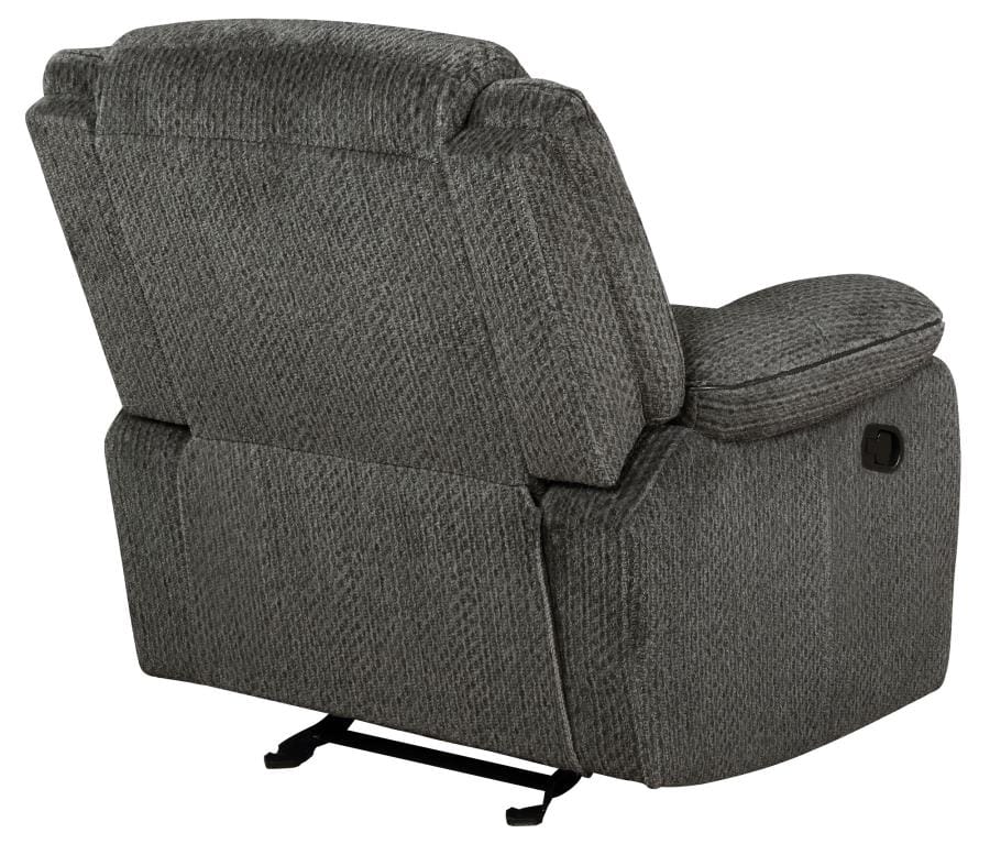 Jennings Upholstered Motion Glider Recliner Charcoal