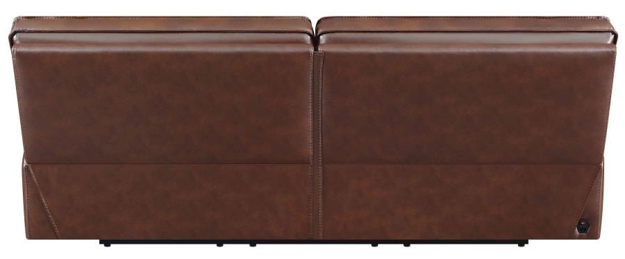 Southwick 2-piece Pillow Top Arm Power Living Room Set Saddle Brown