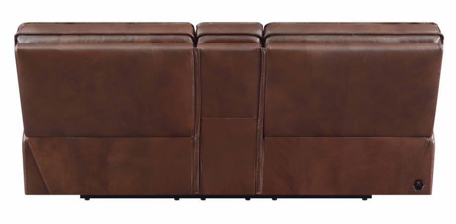 Southwick 2-piece Pillow Top Arm Power Living Room Set Saddle Brown