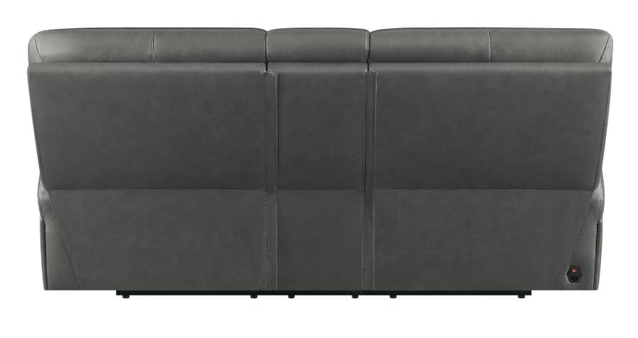 Longport Upholstered Power Loveseat with Console Charcoal