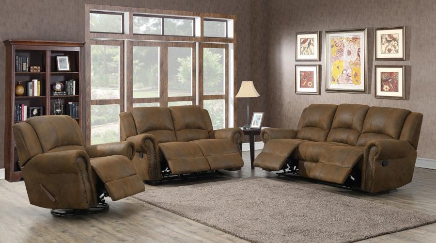 Sir Rawlinson Upholstered Living Room Set Buckskin Brown