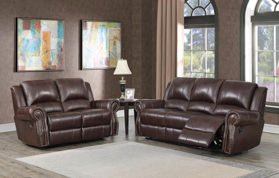 Sir Rawlinson Upholstered Living Room Set Dark Brown