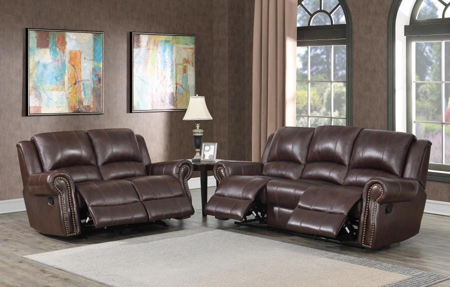 Sir Rawlinson Upholstered Living Room Set Dark Brown