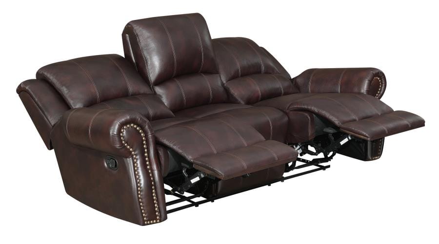 Sir Rawlinson Nailhead Trim Motion Sofa Dark Brown