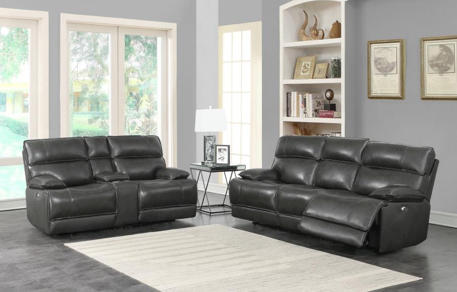 Stanford 2-piece Power Living Room Set Charcoal