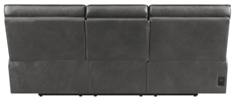 Stanford Cushion Back Power Sofa Charcoal