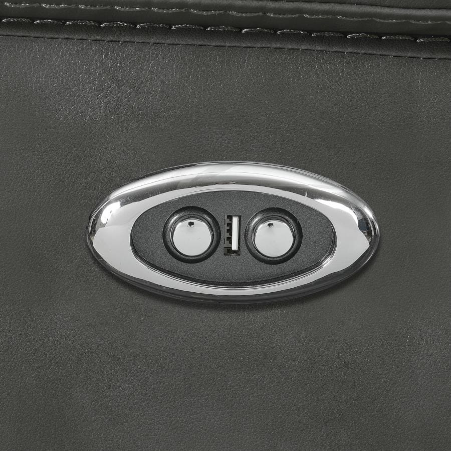 Stanford Cushion Back Power Sofa Charcoal