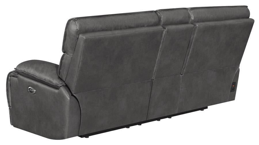 Stanford Cushion Back Power Loveseat Charcoal