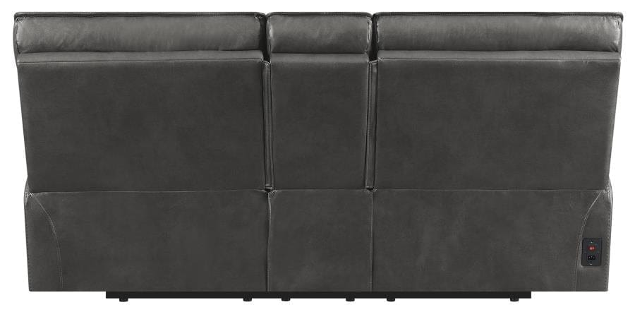 Stanford Cushion Back Power Loveseat Charcoal
