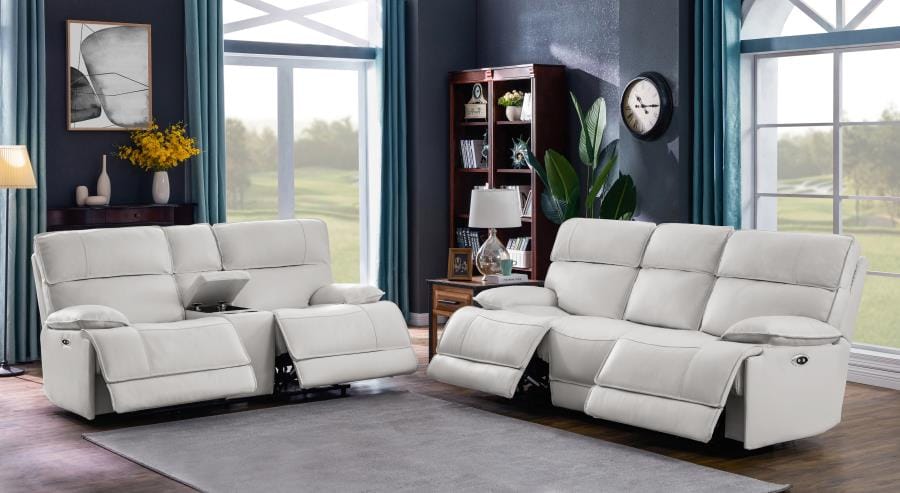 Stanford Upholstered Pillow Top Arm Living Room Set White