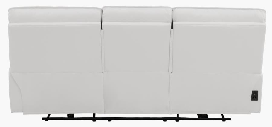 Stanford Upholstered Pillow Top Arm Power Sofa White