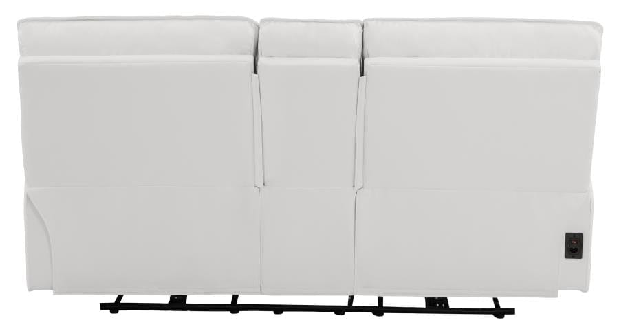Stanford Upholstered Pillow Top Arm Power Loveseat White
