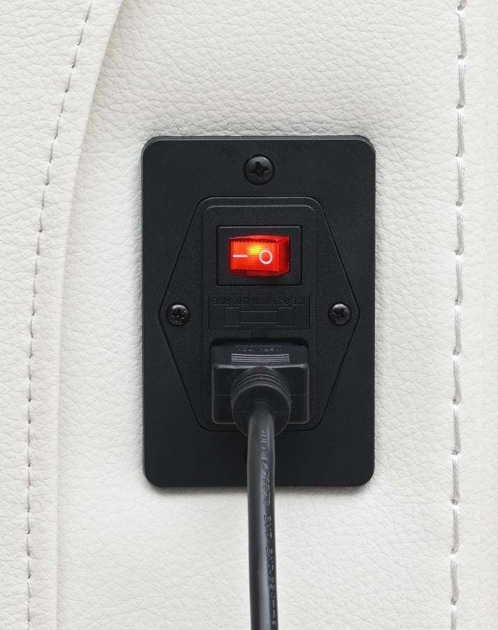 Stanford Upholstered Pillow Top Arm Power Loveseat White