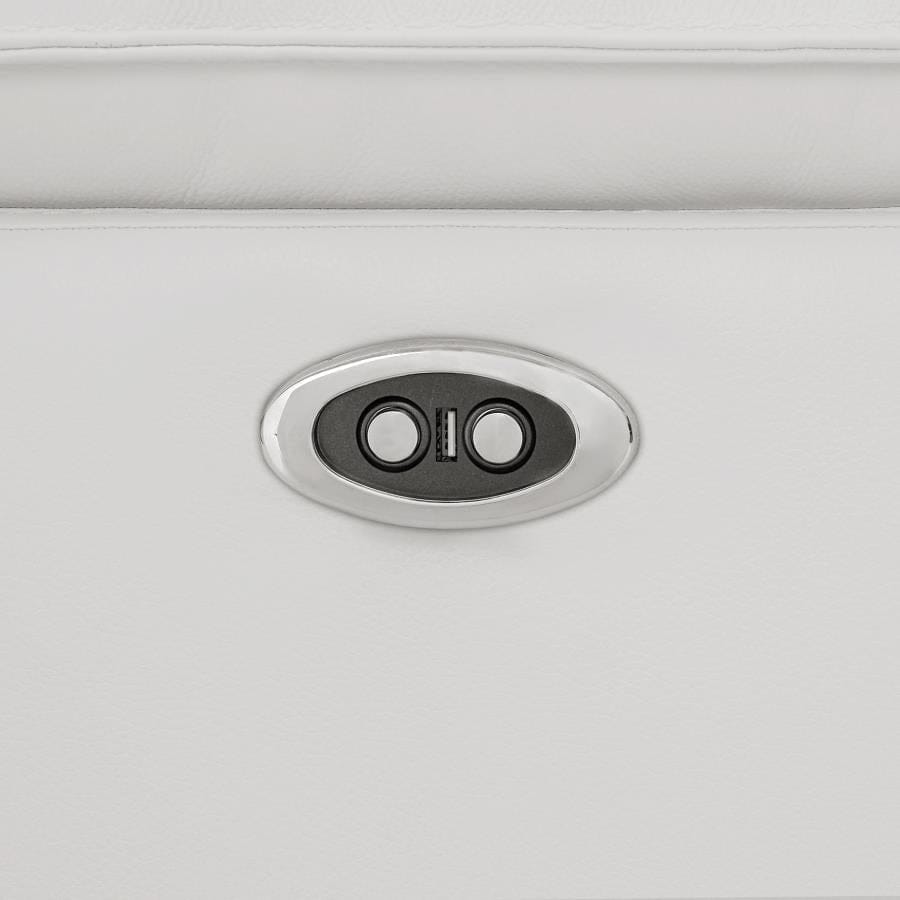 Stanford Upholstered Pillow Top Arm Power Loveseat White