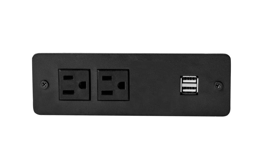 Conrad Upholstered Power Loveseat with Console Grey