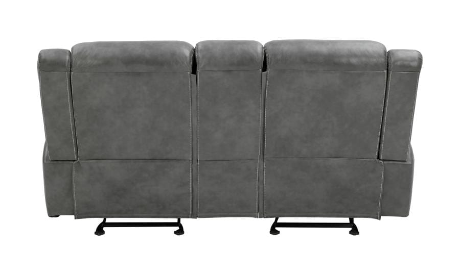 Conrad Upholstered Motion Loveseat Cool Grey