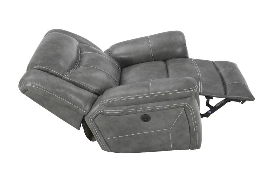 Conrad Upholstered Power Glider Recliner Grey