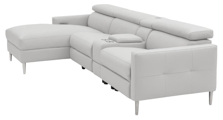 Beryl 4-piece Power^2 Sectional Light Grey