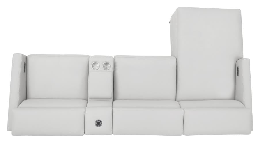 Beryl 4-piece Power^2 Sectional Light Grey