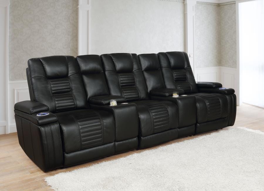 Zane Dual Power 3-Seater Home Theater Black