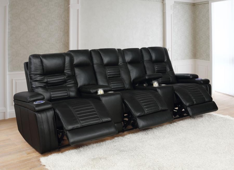 Zane Dual Power 3-Seater Home Theater Black