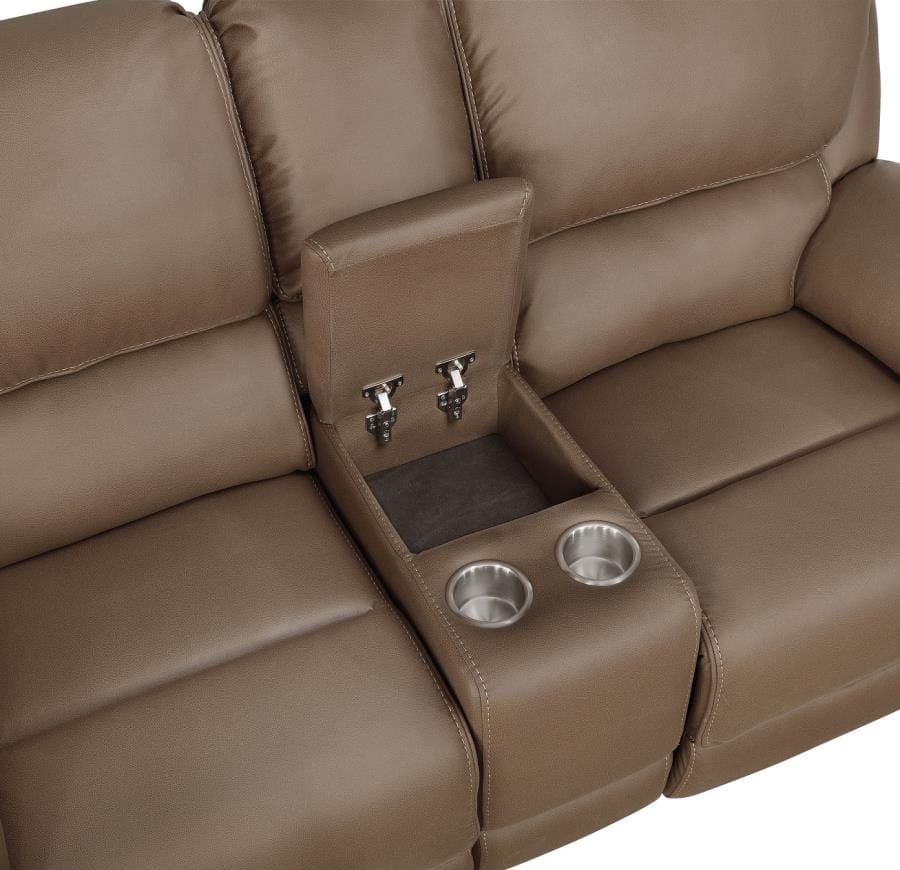 Breton Upholstered Tufted Back Motion Loveseat