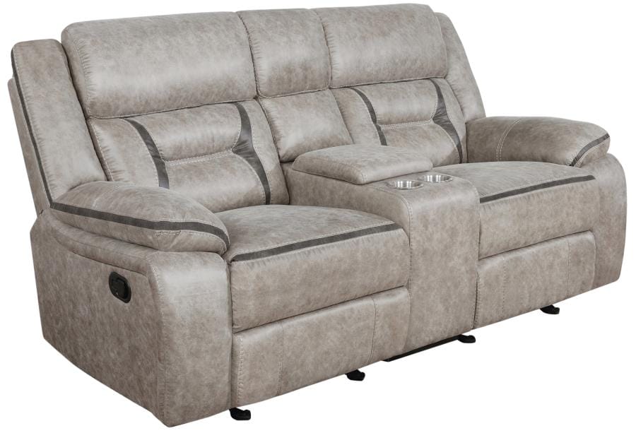 Greer Upholstered Tufted Back Glider Loveseat