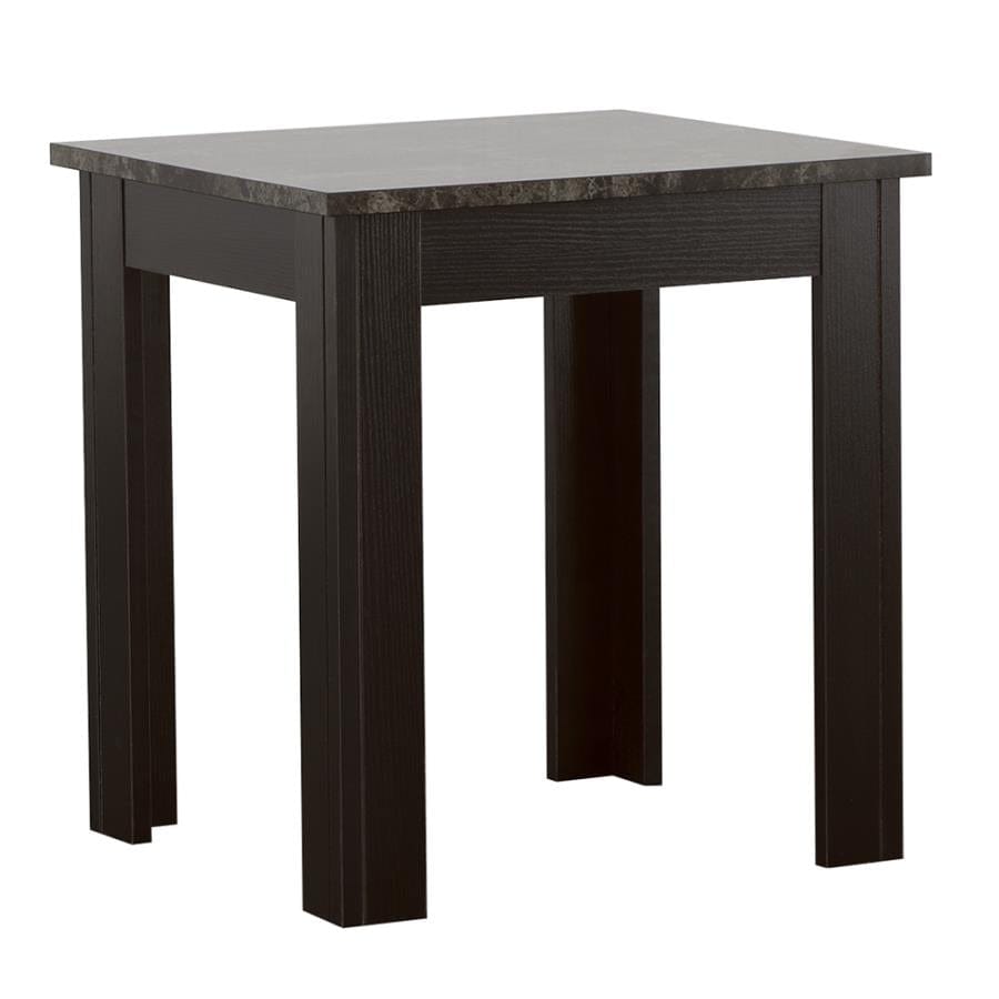 Silas 3-piece Faux-marble Top Occasional Table Set Black