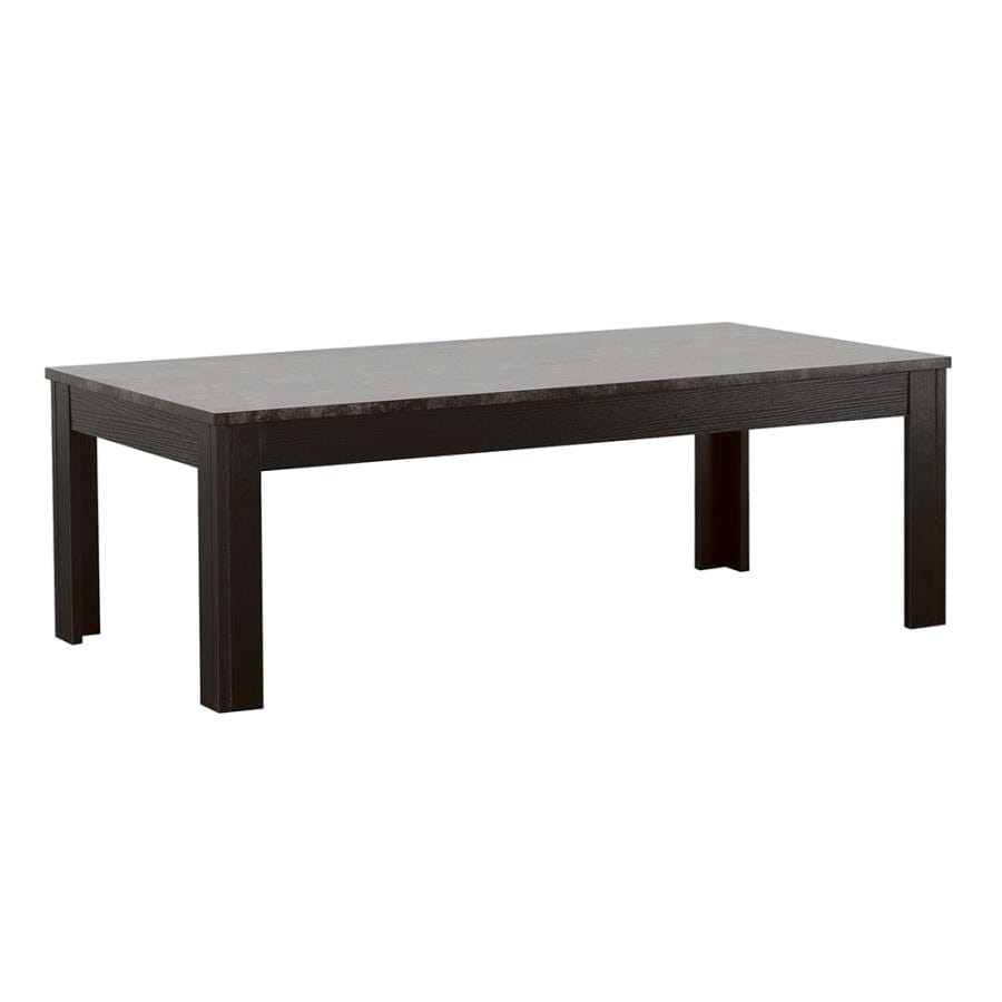 Silas 3-piece Faux-marble Top Occasional Table Set Black