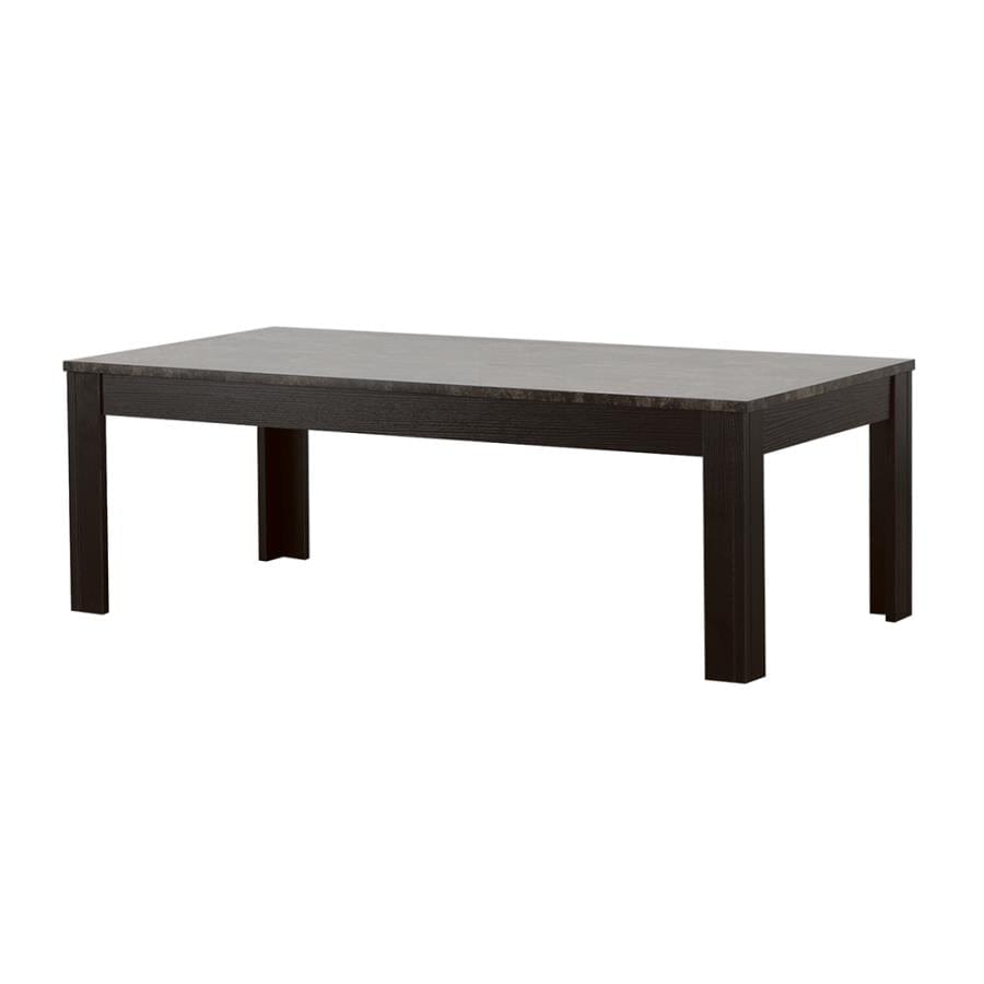 Silas 3-piece Faux-marble Top Occasional Table Set Black