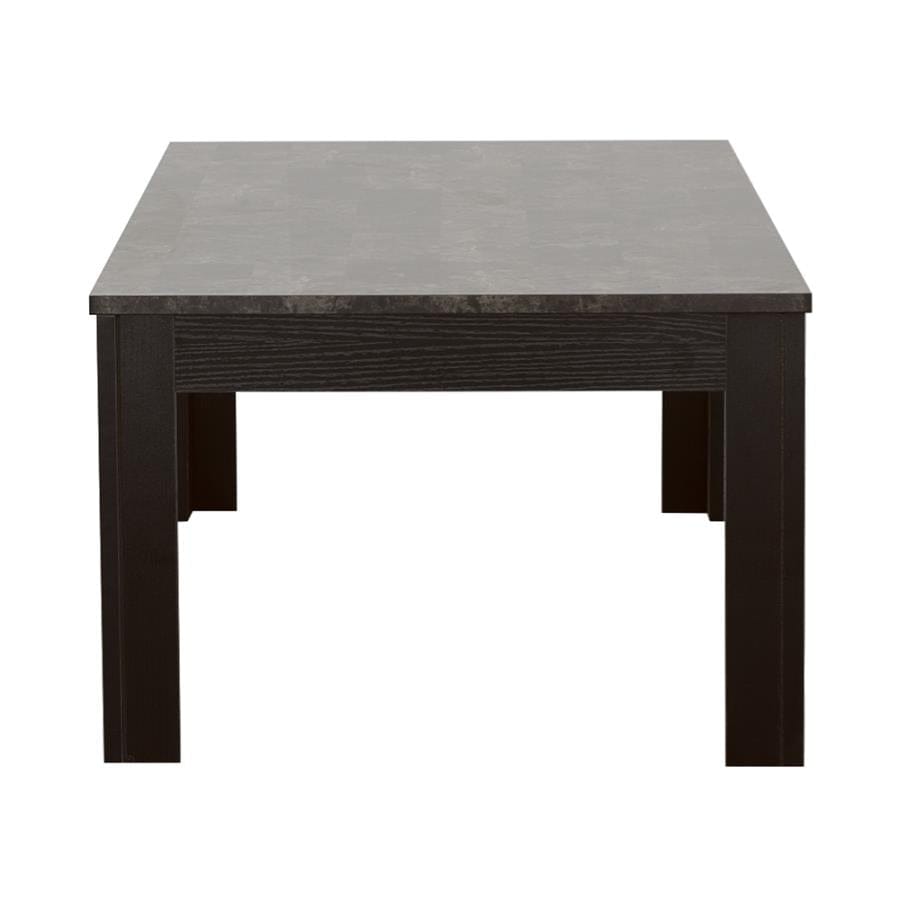 Silas 3-piece Faux-marble Top Occasional Table Set Black