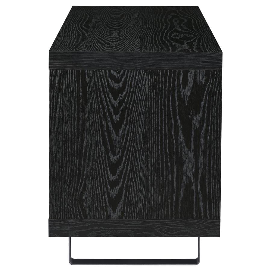 Alton 48" 3-drawer TV Console Black Oak