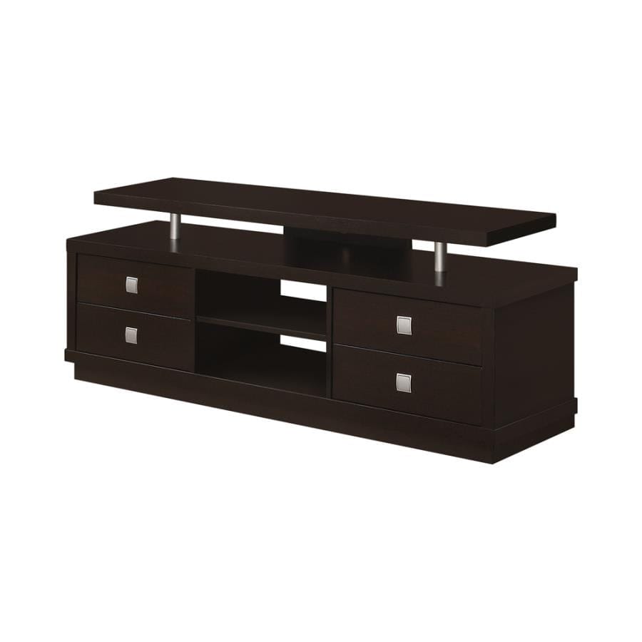 4-drawer TV Console Cappuccino