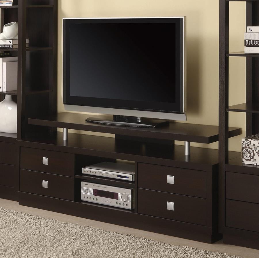 4-drawer TV Console Cappuccino