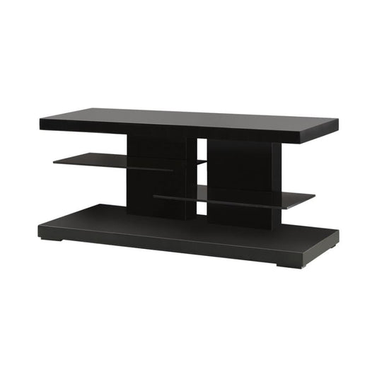 Matteo 2-shelf TV Console Glossy Black