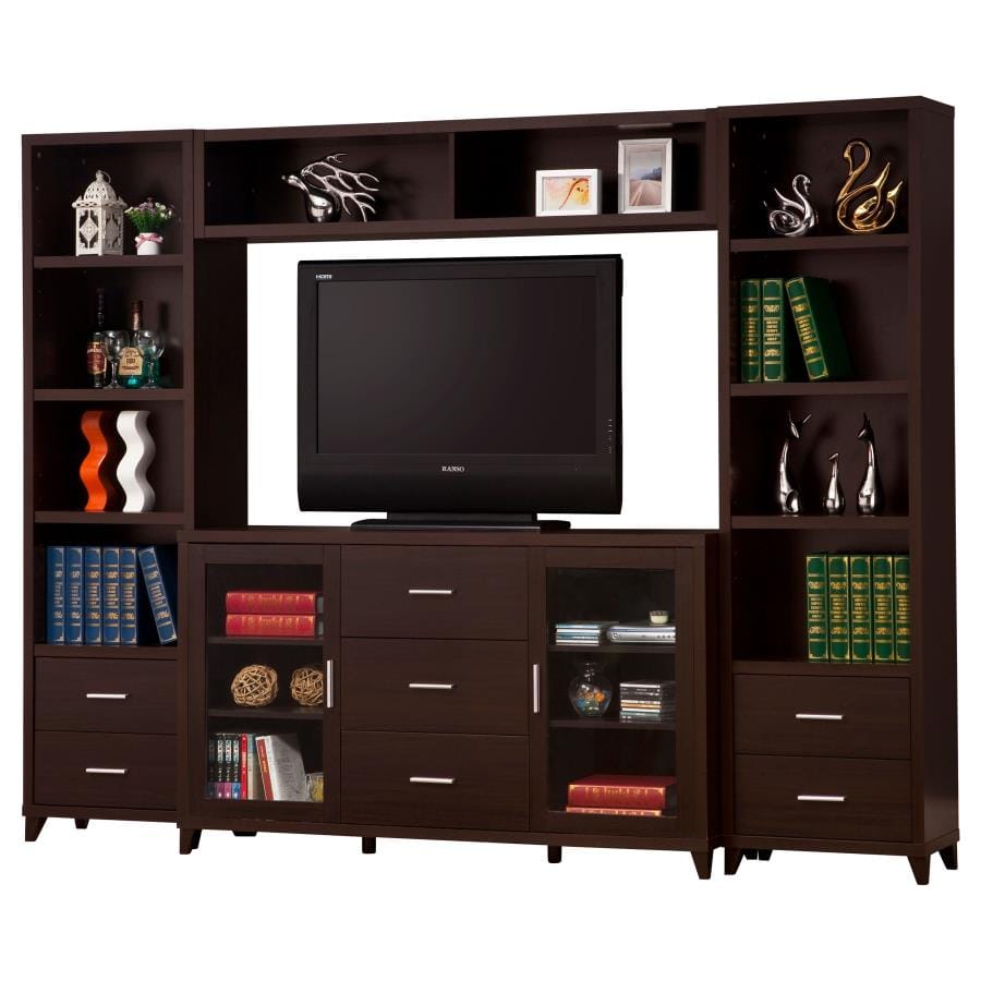 Lewes 4-piece Entertainment Center Cappuccino