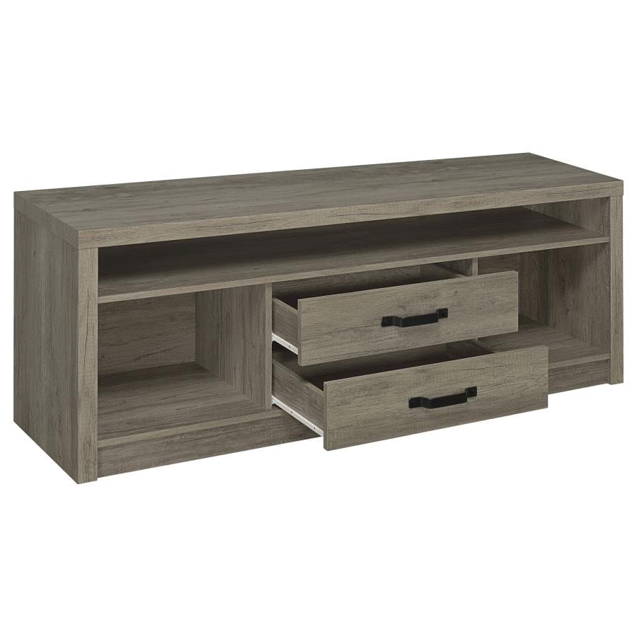 Burke 2-drawer TV Console Grey Driftwood