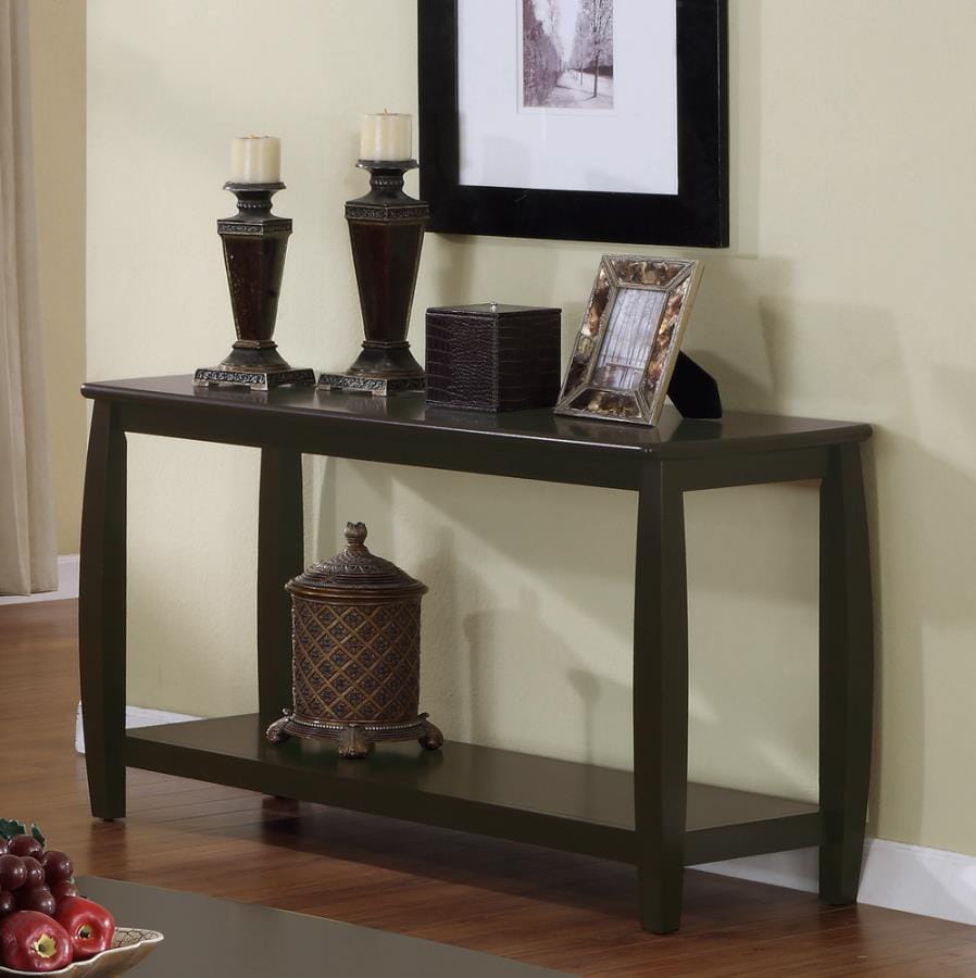 Dixon Rectangular Sofa Table with Lower Shelf Espresso