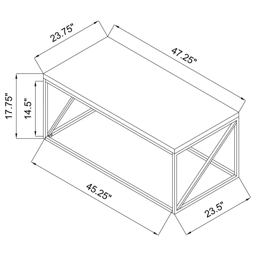 Birdie Rectangular Coffee Table Sonoma Grey