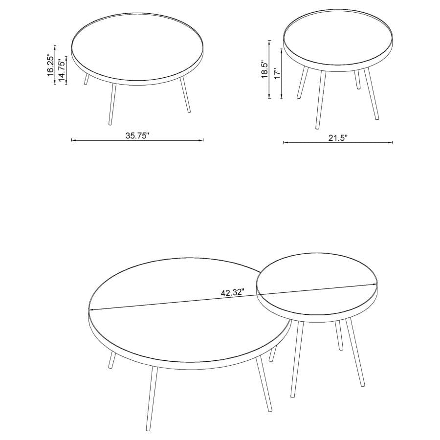 2 PC NESTING COFFEE TABLE