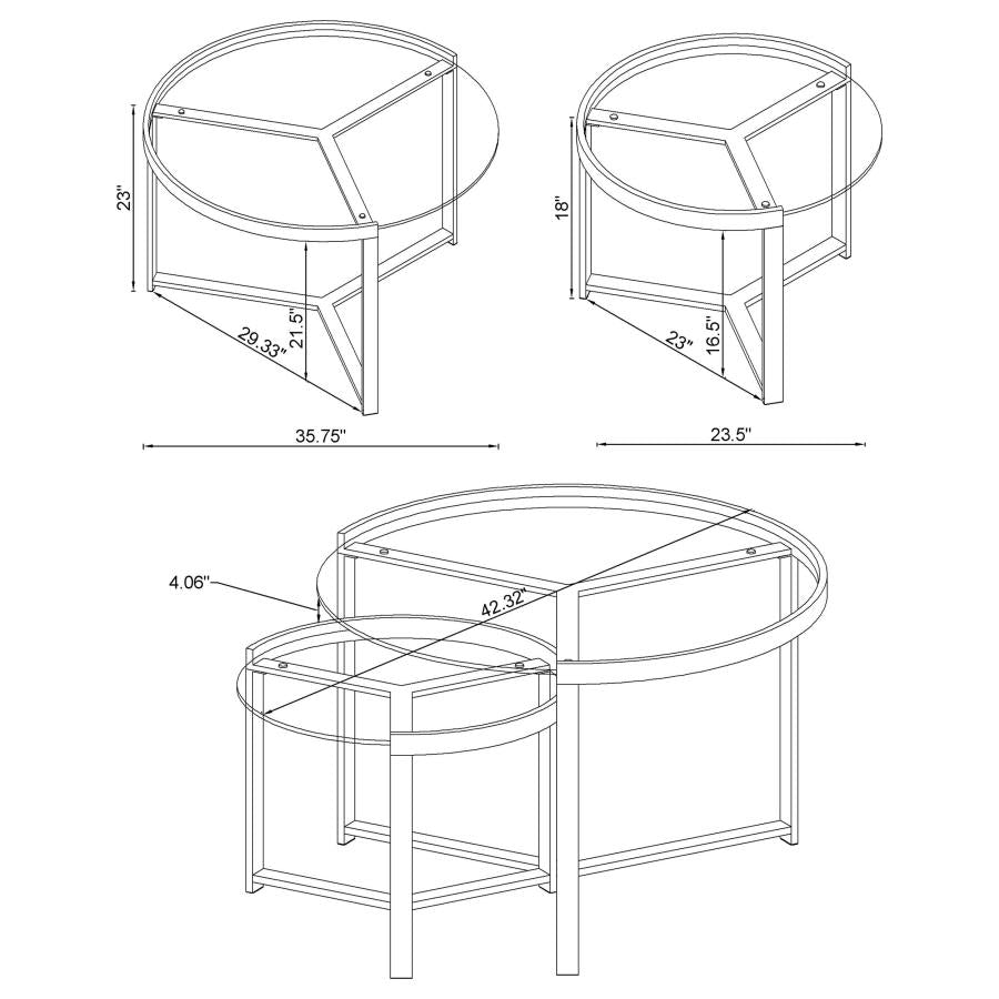 2 PC NESTING COFFEE TABLE