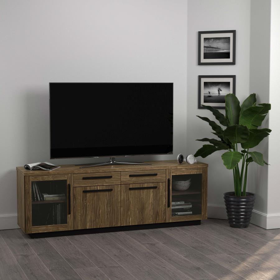 Amherst 4-drawer TV Console Aged Walnut