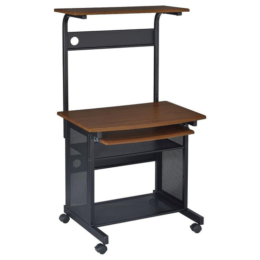 Moser 3-tier Computer Desk Honey and Black