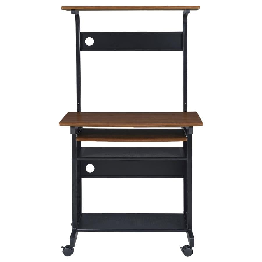 Moser 3-tier Computer Desk Honey and Black