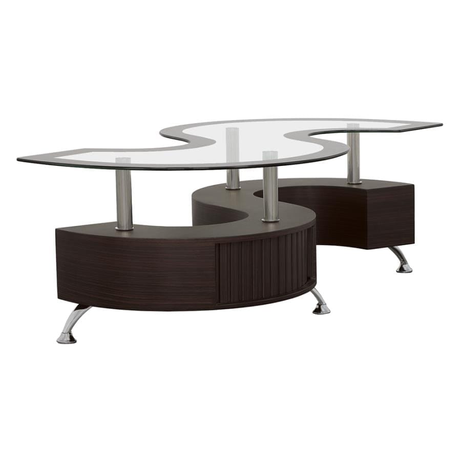 Buckley 3-piece Coffee Table and Stools Set Cappuccino