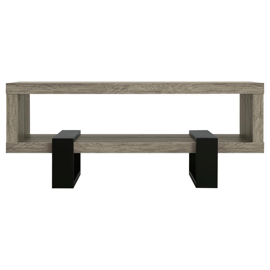 Dinard Coffee Table with Shelf Grey Driftwood