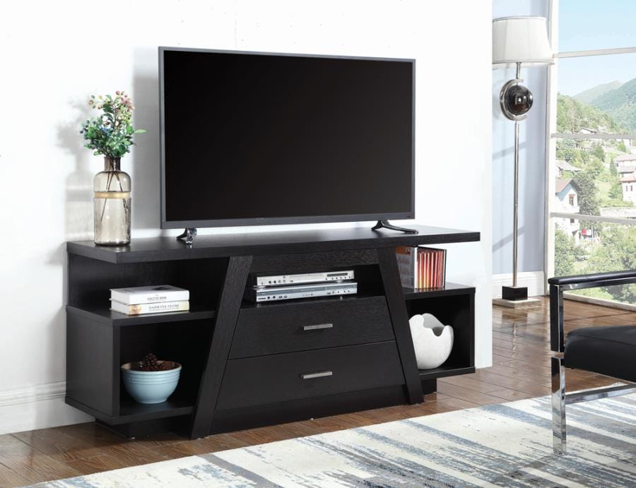 2-drawer Rectangular TV Console Cappuccino