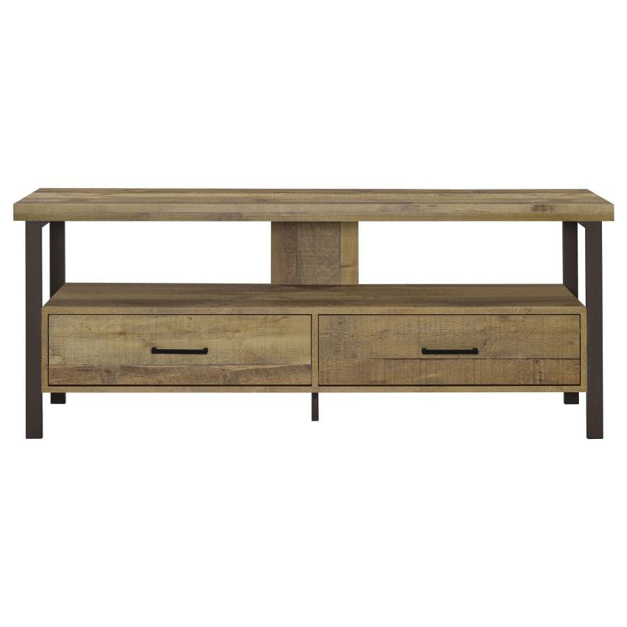 Ruston 59" 2-drawer TV Console Weathered Pine